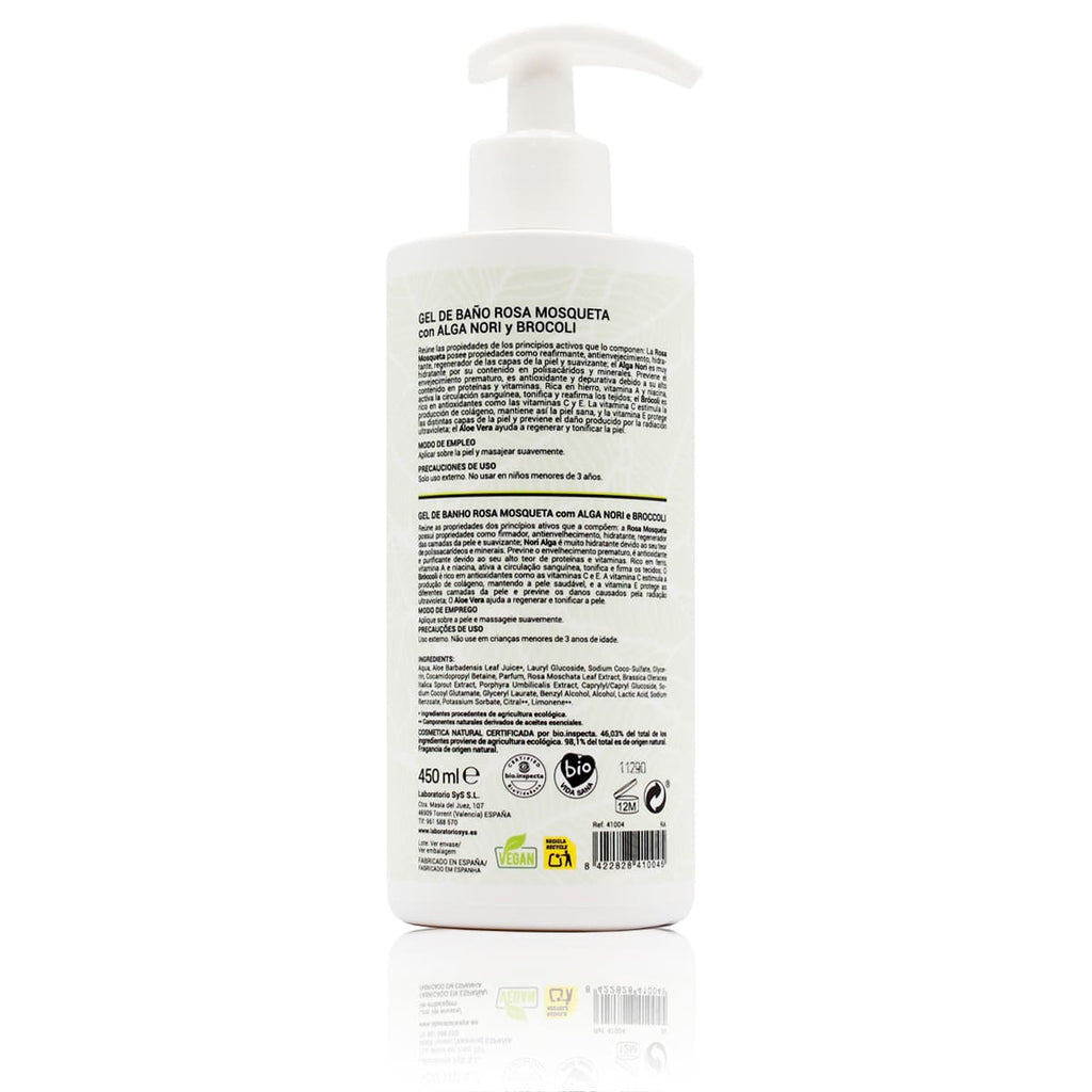 Gel de ducha Rosa Mosqueta, Algas y Brócoli 450ML Labnatur Bio