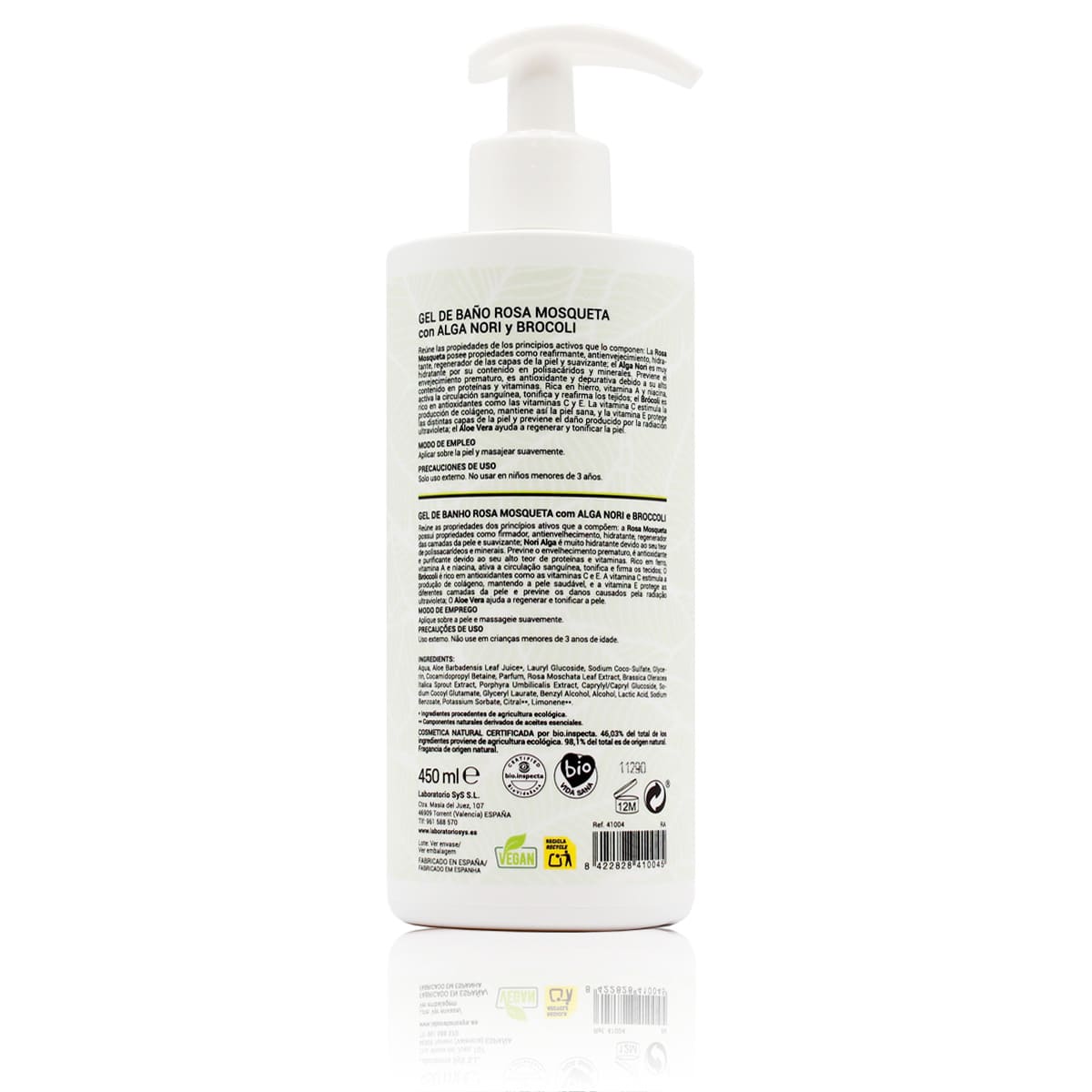 Gel de ducha Rosa Mosqueta, Algas y Brócoli 450ML Labnatur Bio