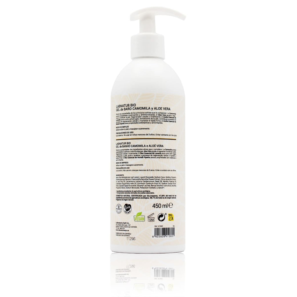 Gel de ducha Camomila y Aloe Vera 450ML Labnatur Bio