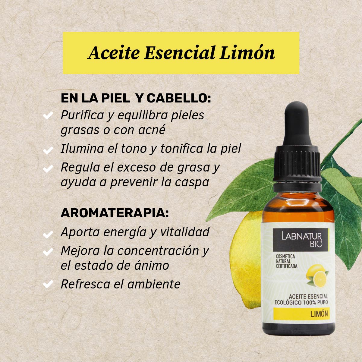 Aceite de Limón 30ml Labnatur Bio